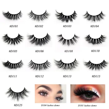 

visofree 3D Mink Lashes Eyelash Extension 100% Handmade Thick Volume Long False Lash Makeup Giltter Packing 1 Pair D110