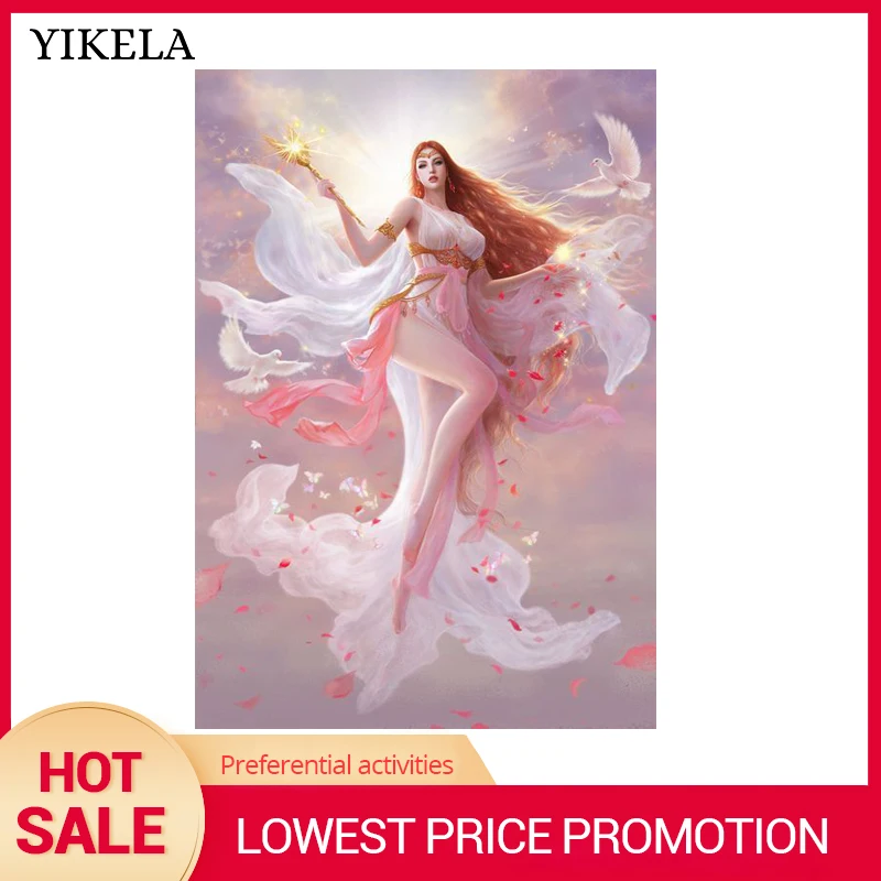 

5D DIY Mosaic Full Square Drill Diamond Painting "Goddess of Peace" Embroidery Cross Stitch Rhinestone Painting Home Decor