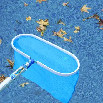 

Floating Pool Leaf Rake with Telescopic Pole Professional Skimmer Heavy Duty Mesh Net Pool Cleaning Kit