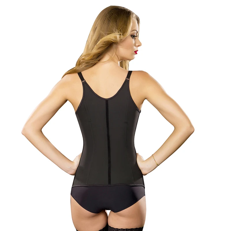 Women Slimming Waist Trainer Push Up Vest Body Shaper Tummy Latex Waist Cincher Neoprene Shapewear Bustier Corset Top underbust (19)