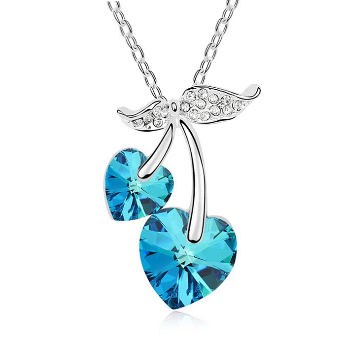 2019 Crystals from Swarovski Heart Pendants Necklaces Leaves Fashion Love Statement &amp Gift | Украшения и аксессуары