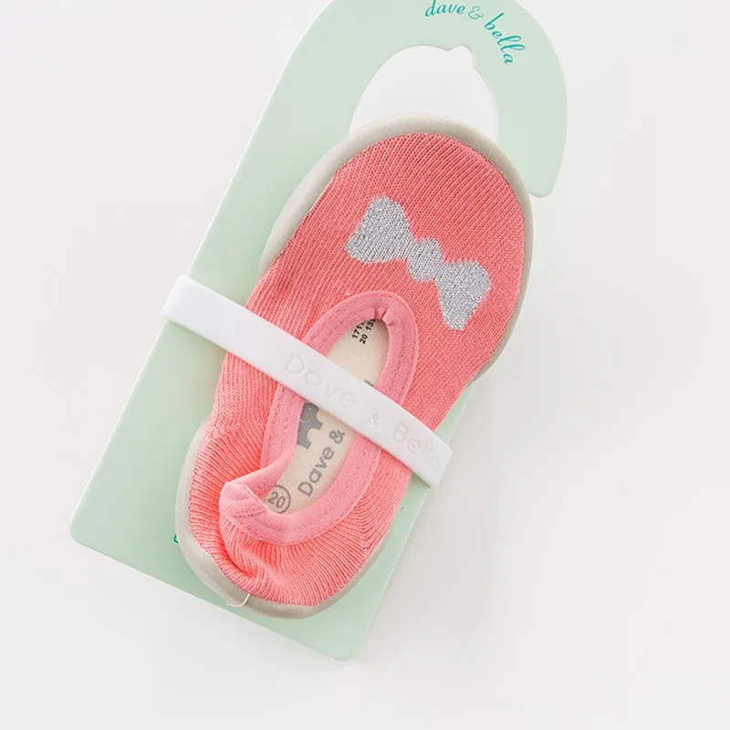 DB7610 Dave Bella обувь для малышей с мягкой подошвой для новорожденных Модные Детские носочки с резиновой подошвой детская обувь