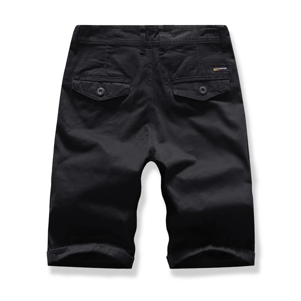 Fashsiualy бермуды masculina мужские короткие брюки с карманами повседневные однотонные Классический прямой крой брюки джинсовые шорты мужские