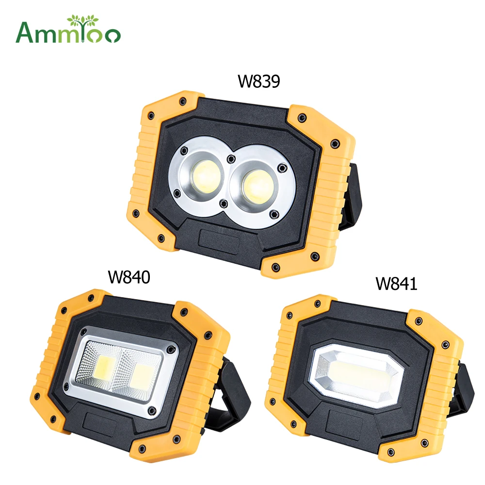 

AmmToo Led Flood Light Outdoor Rechargeable Spotlights Waterproof 30W Led Bulb Work Light For Emergency Camping Lights