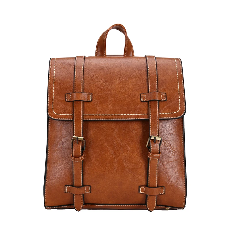 

Joypessie Solid Backpack For Women Backpack Female Pu Leather Shoulder Bag School Backpacks Vintage Lady Mochila Girls BackBag