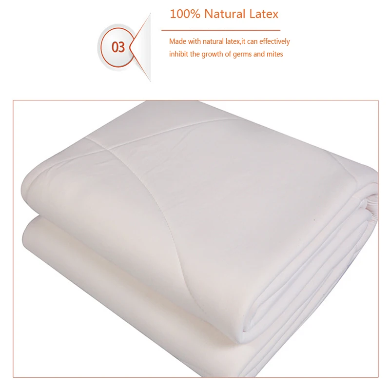 Супер мягкий натуральный латексный комфортер дышащий здоровый плед одеяло матрас Топпер queen размер двуспальная кровать Стеганный Килт
