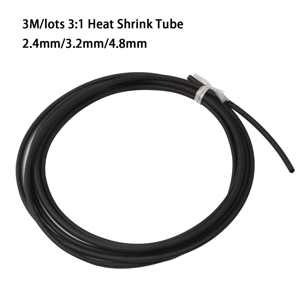 

3M Black 2.4/3.2 /4.8mm 3:1 Heat Shrink Tube Adhesive Lined Sleeve Wrap Wire Shrinking tubing