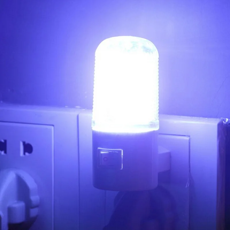 

1PC Wall Mounting Bedroom Night Lamp 4 LED Practical US Light Plug Lighting Bulb AC 3W Hotsale