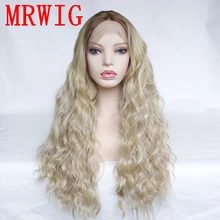 Cheap MRWIG Short Dark Roots Brown Ombre Mixed Blonde Middle Part Heat Resistant Fiber Cosplay Synthetic Lace Wig Cheap MRWIG Short Dark Roots Brown Ombre Mixed Blonde Middle Part Heat Resistant Fiber Cosplay Synthetic Lace Wig