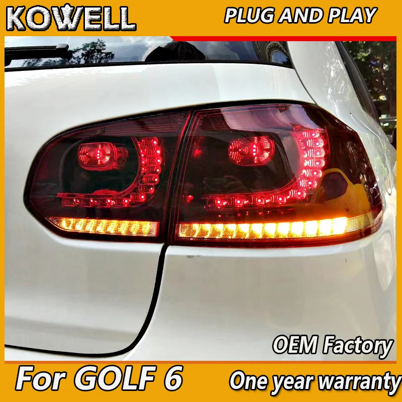 Автомобильный Стайлинг KOWELL для VW Golf 6 Mk6 задняя фара R20 светодиодная DRL + тормоз