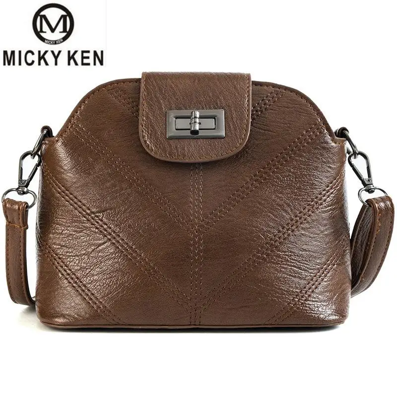 

MICKY KEN Brands 2019 Franbrani tui Hot handbag PU pure color single shoulder bag lady temperament small square Bag Satchel