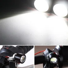 2Pcs 12V Motorcycle White LED Spotlight Headlight Driving Light Fog Lamp 21.5*20*47mm spotlight accessories car work Fog light