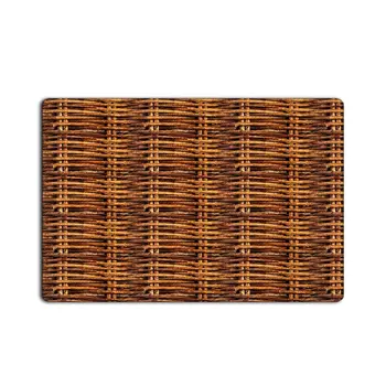 

Rattan column Themed Entryway Doormat Anti-Slip Rug Simple Drying Mat