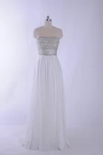 2016 neue design Sleeveless Kristall Liebsten Zipper A-line bodenlangen Drapiert Chiffion Abendkleid Abendkleid