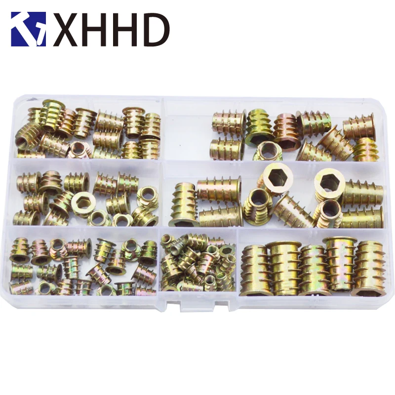 Internal And External Teeth Furniture Screw Nut Set Assortment Kit Box