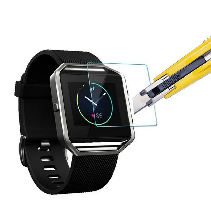 Ultra HD Clear Tempered Glass Protective Film Guard For Fitbit Blaze Sport Smart Watch Toughened Display Screen Protector Cover |
