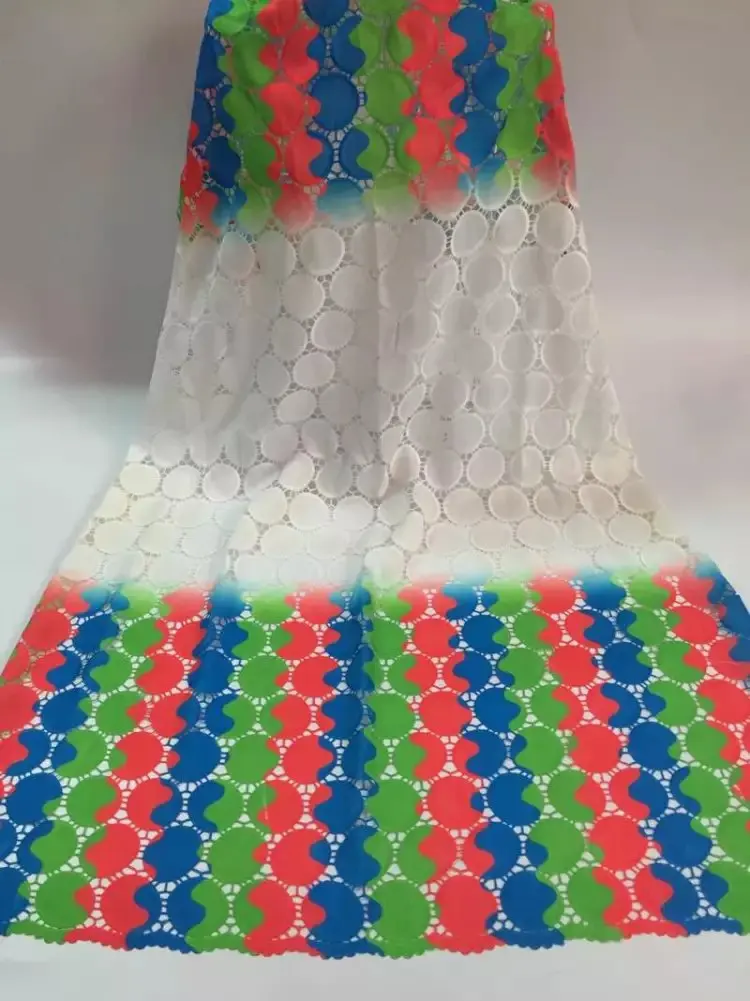 

Nigerian French Lace Fabric Embroidered Tulle Fabric Twin Color African Cord Lace High Quality Guipure lace for african weddinJY