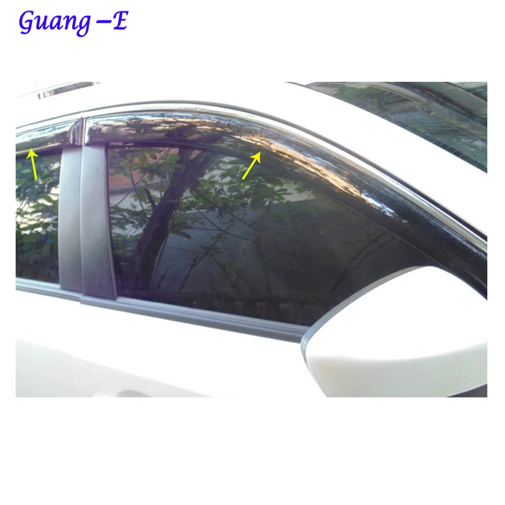 Для Mazda CX-5 CX5 2013 стальная гарнитура для кузова детектор Лампы Stick Пластиковые окна стекло Ветер козырек Дождь/Защита от солнца гвардии Vent