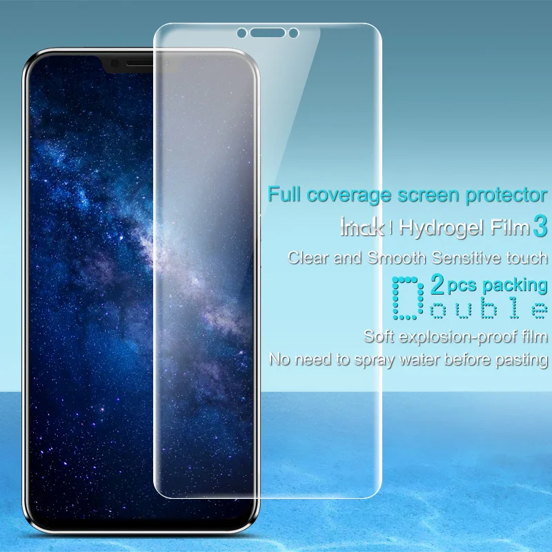2 предмета в комплекте, полный охват для lenovo Z5 Экран протектор и защита задней крышки Imak все постоянного гидрогель пленка для lenovo Z5 L78011