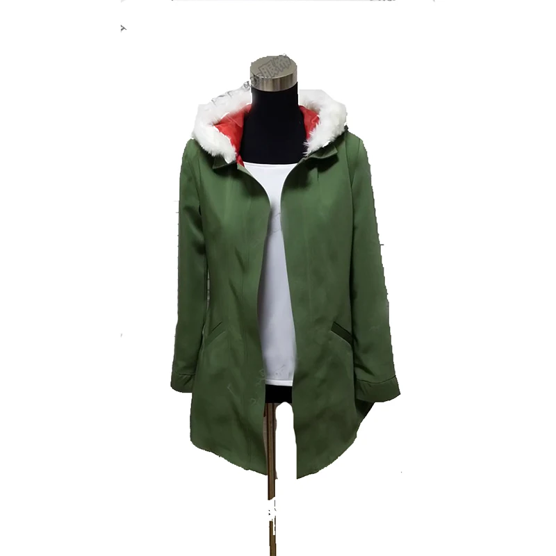 

Anime Yukine Olive green Hooded Jacket Cosplay Costume 11