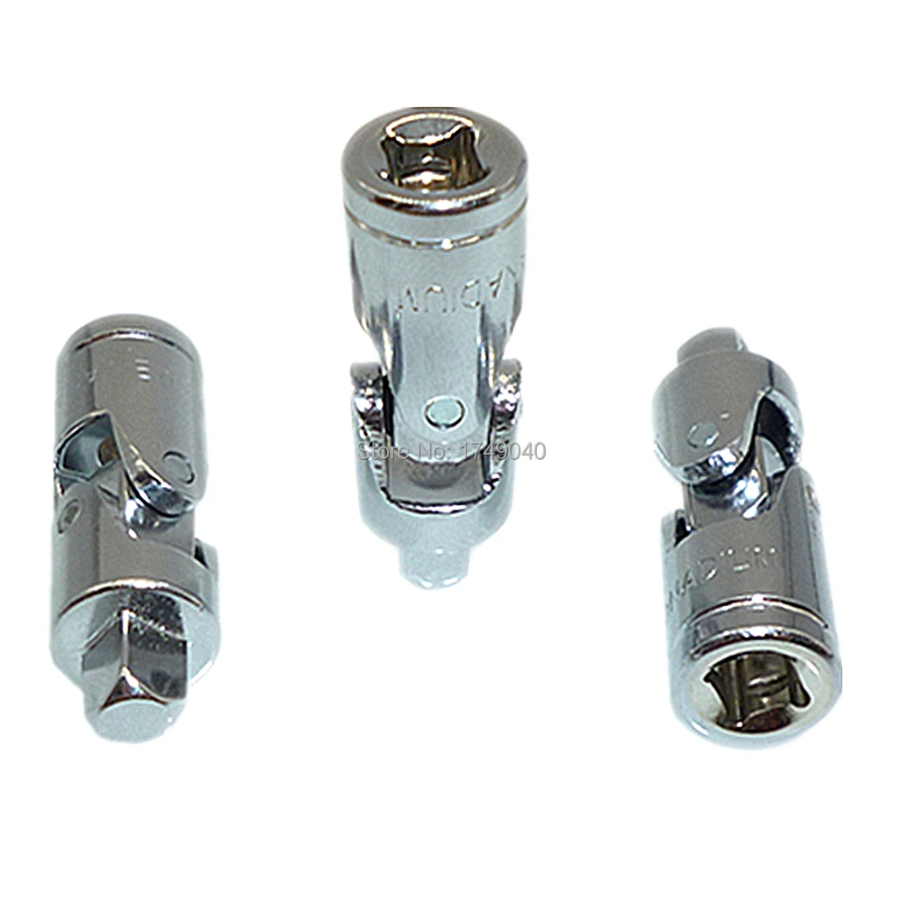 1/4" Square Drive Swivel Joint Air Impact Socket Universal Chrome