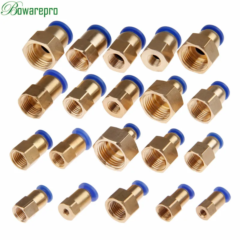 Прямые пневматические гнездовые соединители bowarepro 1/8 'Ƈ/4'' 3/8 'Ƈ/2''