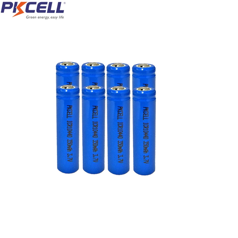 

8 xPKCELL Button Top AAA ICR10440 Liion Lithium Rechargeable Battery 3.7v 10440 For headlamp mechanical mod torch headlight vap