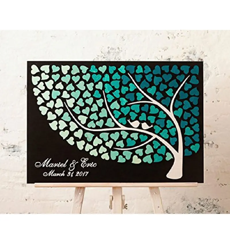 

Personalized Wedding Guest Book Alternative 3d Tree of Life Guestbook Wood Guest Book Rustic Color Gradient Wedding Decor