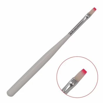 YZWLE 1 PC Professional Nails Brush White Wood Handle Builder UV Gel Drawing Painting Brush Pen For Nails 03