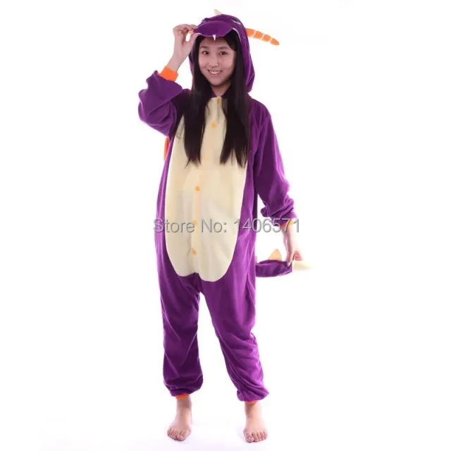 new anime pokemon purple dragon hoodies pajama cosplay costume