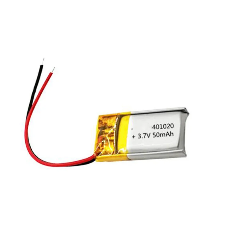 

50mah 3.7v 401020 Lithium polymer Li-po Rechargeable Battery For Toys Cars Bluetooth speaker Bluetooth headset digital products