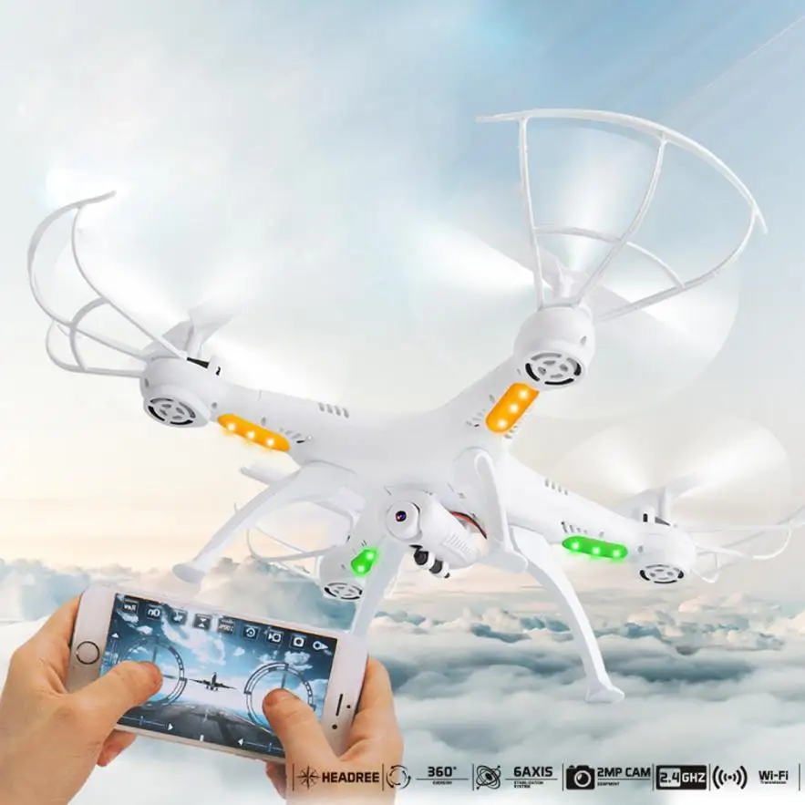Drone 2,4 г 4CH 6 осям FPV Радиоуправляемый Дрон Quadcopter Wi-Fi Камера видео записи видео в режиме реального времени 2 управление режимы Quadcopter t228