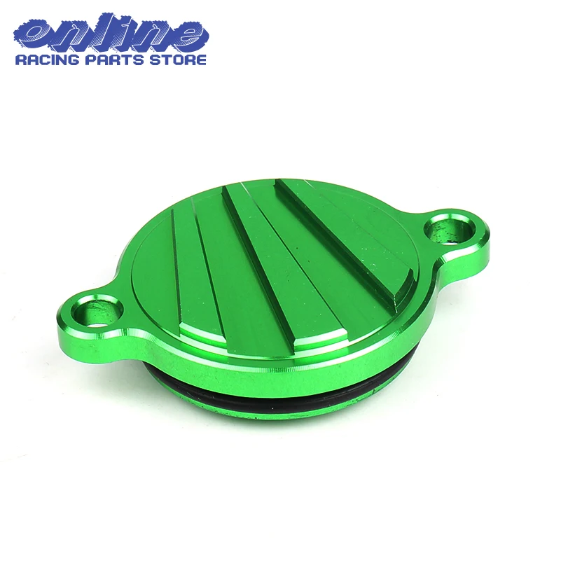 

CNC Billet Engine Oil Filter Cover fuel cap For KX450F KX 450F KXF450 2004-2015 MX spare parts dirt pit bike Motorcross