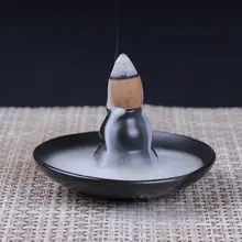 Кадильница статуя Будды Ладан конусов Керамика кадило Ладан держатель горелки Zen обратного Ладан горелки курить