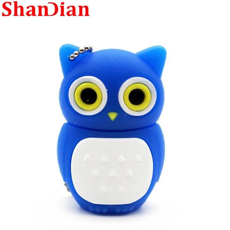 SHANDIAN Fashion ideas USB флеш накопитель с милой совой 64 ГБ 16 32 4 Гб карта памяти мультяшной