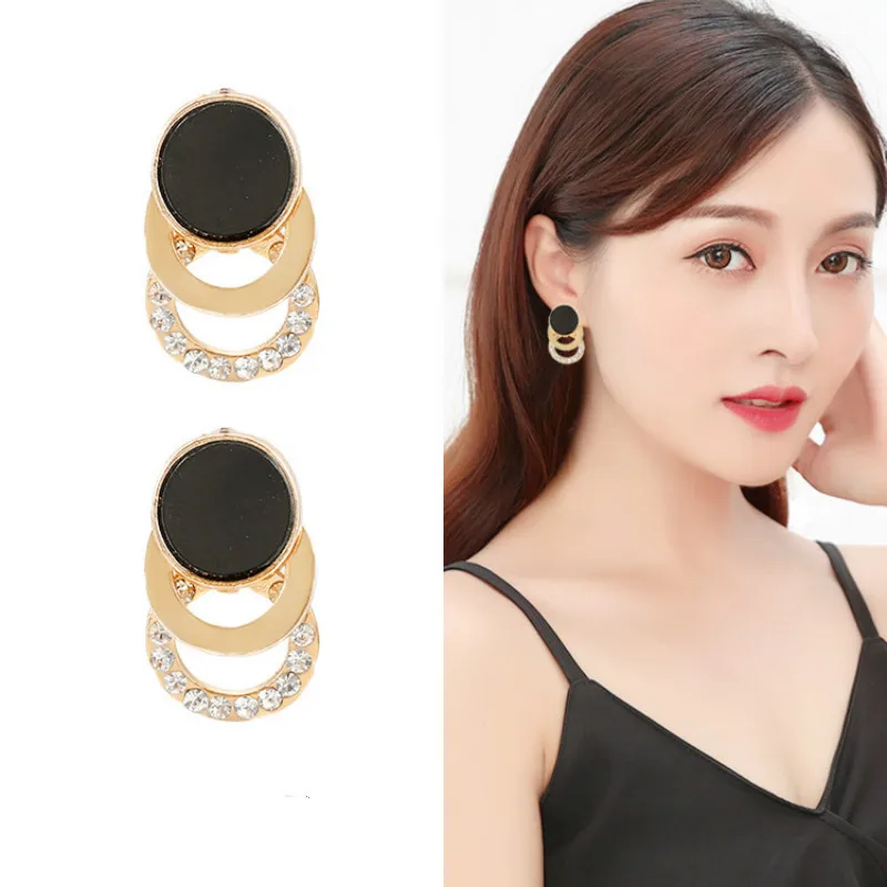 

Korean fashion jewelry multi-layer circle zinc alloy earrings wholesale Earings Fashion Jewelry 2019