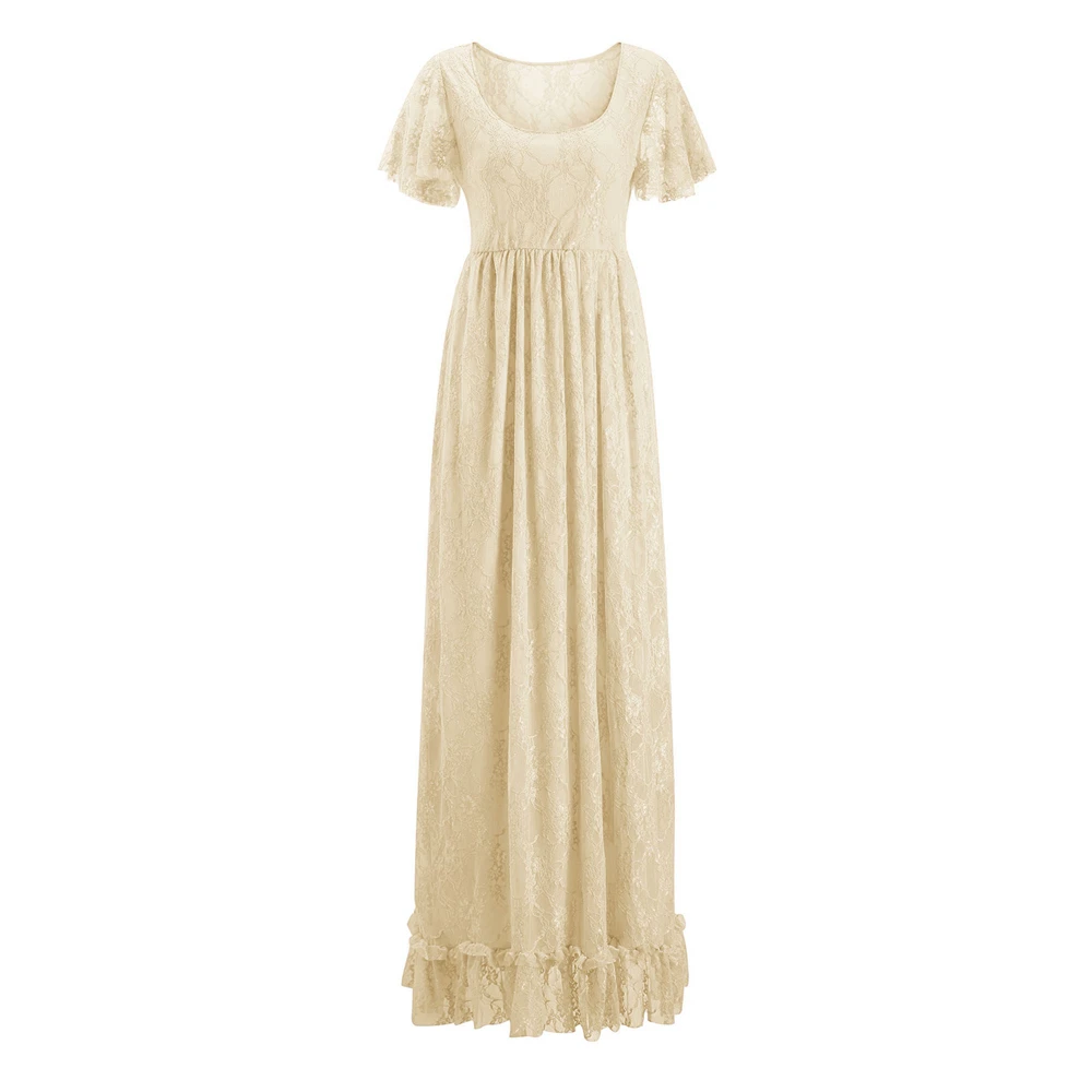 2018 Plus Size Maternity Dresses For Photo Shoot Fashion Lace Maxi Maternity Gown Dress Women Pregnancy Clothes Photography Prop (22)