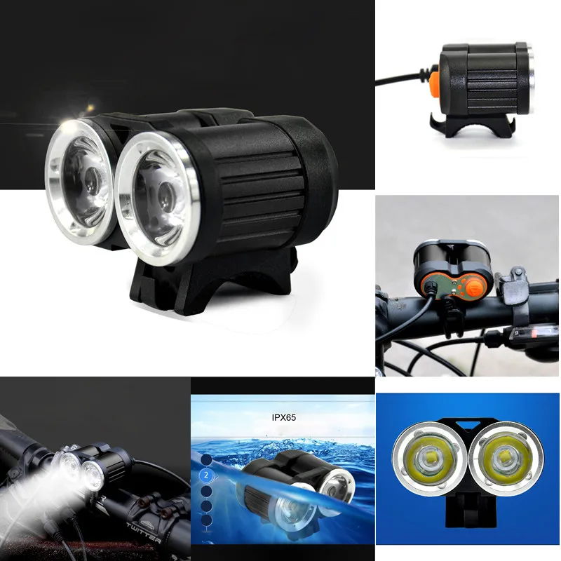 True 2000LM 2 X XM-L T6 LED USB Waterproof Lamp Bike Bicycle Headlight New arrival 2019 Cycling lights *30