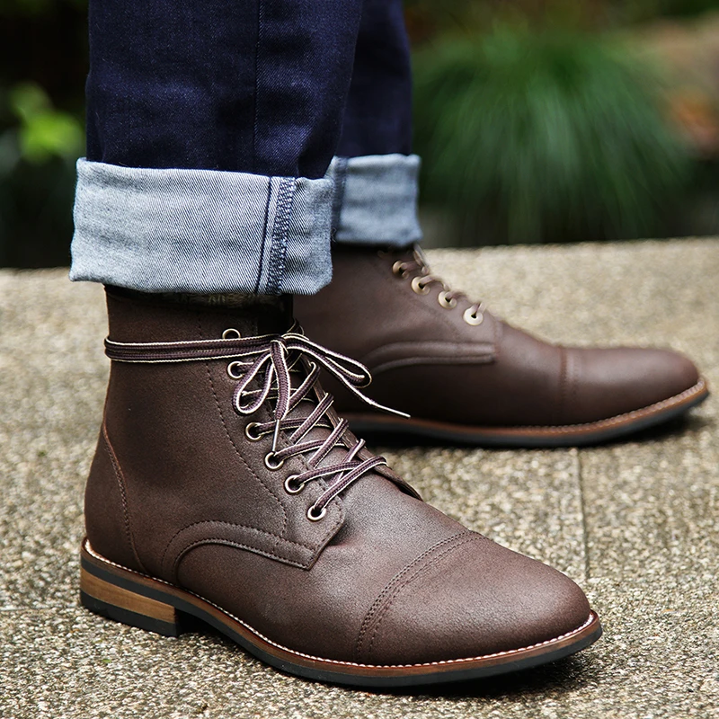 High Quality Men's Vintage British Style Martin Boots – Modelwe