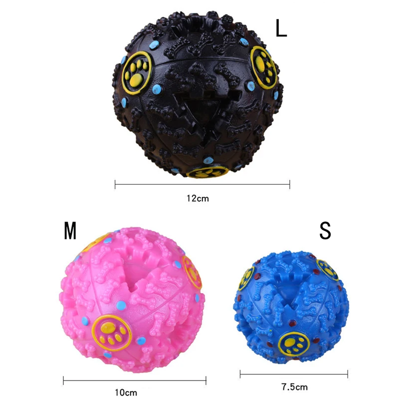 Питомец собака кошка лакомство мяч игрушка обучение звук жевания еда игрушка-диспенсер жесткий резиновый скрипучий Хихиканье мяч для домашних животных игрушки Поставки