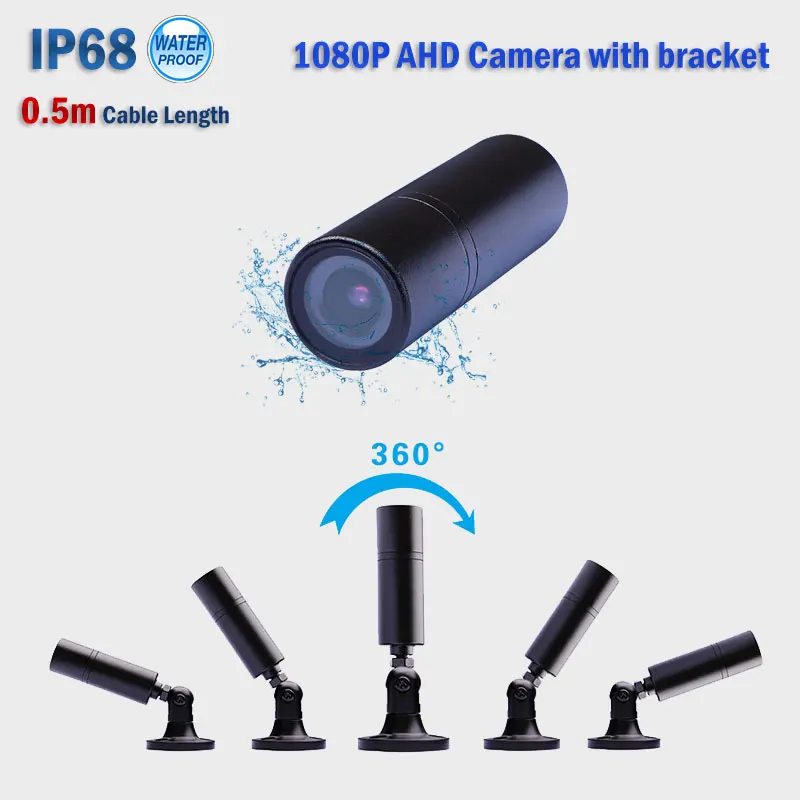 

2018 new best 2.0MP 1080P portable AHD CCTV camera IP68 waterproof night vision video surveillance camera with 360 rotated stand