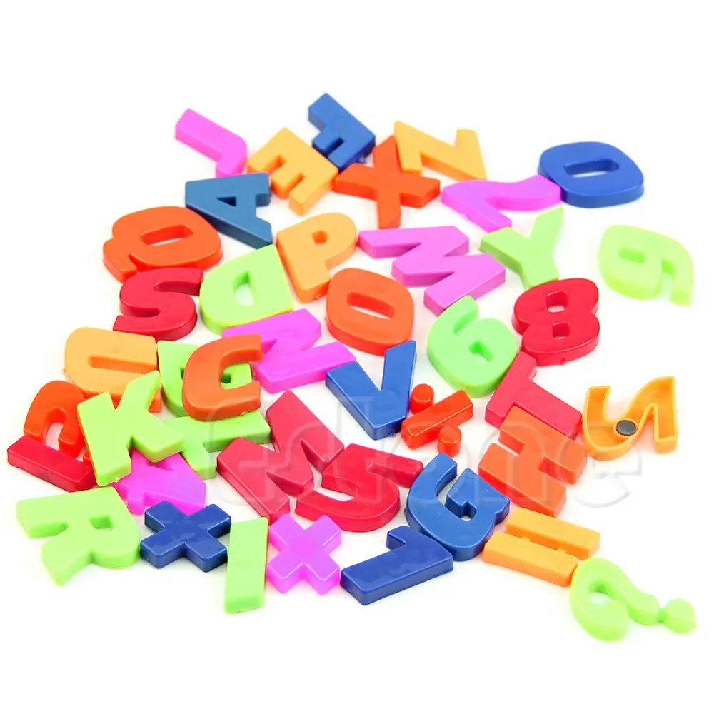 Магниты обучающий алфавит набор из 42 красочных магнитных букв и цифр на холодильник
