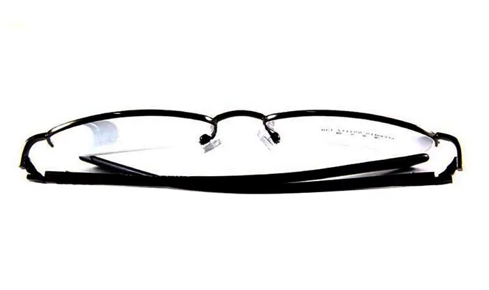 Серый Половина очки без оправы для мужчин большой оптический очки Рамки очки по назначению очки 6015