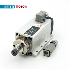 ЕС доставки! Квадратный 0.8KW мотор шпинделя с воздушным охлаждением ER11 24000 об/мин 400 Гц Гравировальный фрезерный шлифовальный станок 6.5A