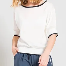 Высококачественная свободная шелковая футболка женская с короткими рукавами белого цвета летняя новая женская одежда тутового шелка короткая