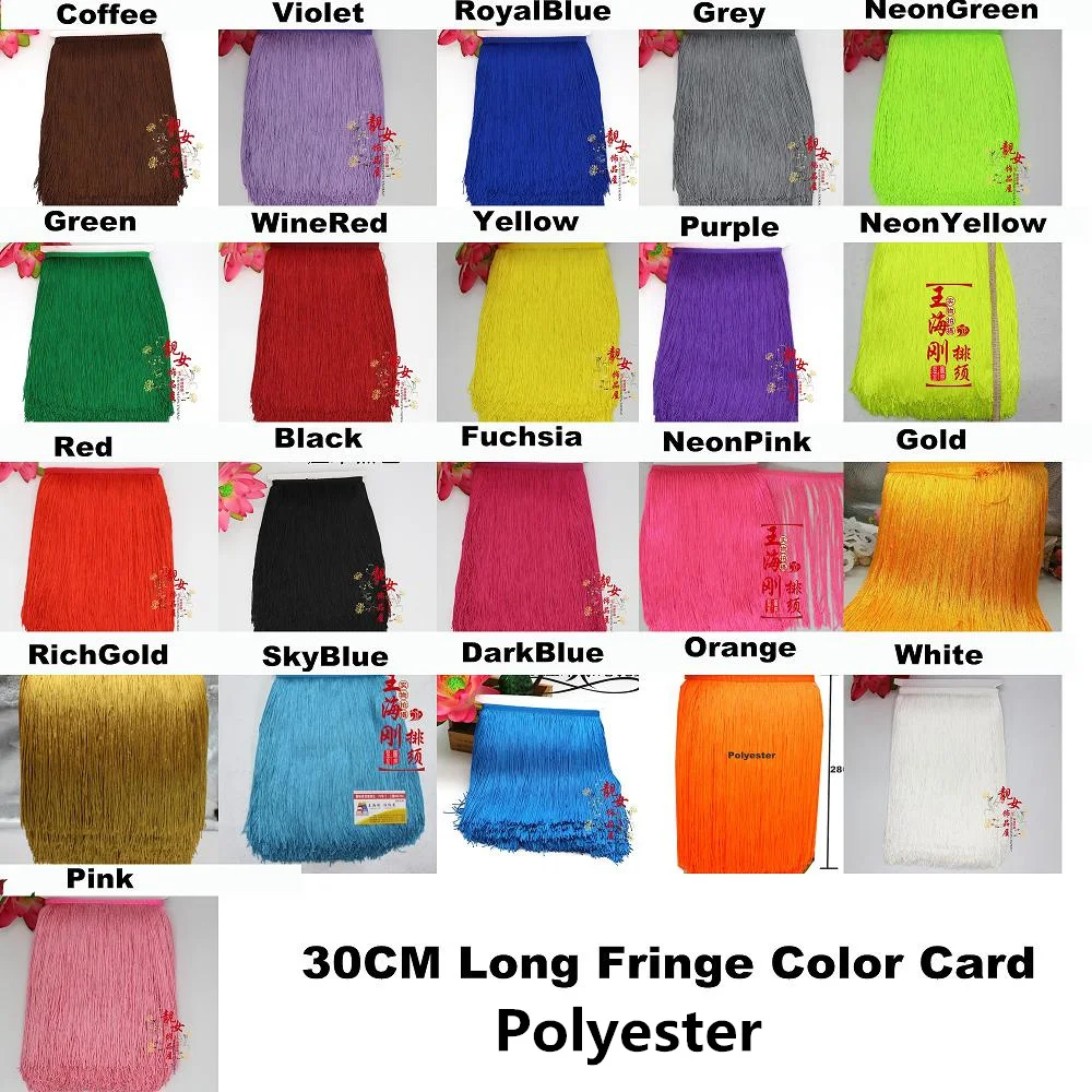 30CM Long Fringe Colorf