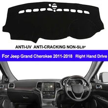 TAIJS приборной панели автомобиля Обложка коврик с рельефом для Jeep Grand Cherokee 2011- Non-slip козырек от солнца коврик ковер анти-УФ