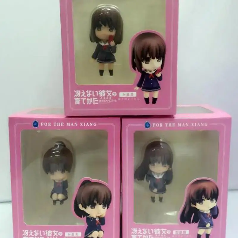 3 шт. фигурки героев аниме Saenai Heroine No Sodatekata Katou Megumi Stand Ver Q Version | Игрушки и хобби