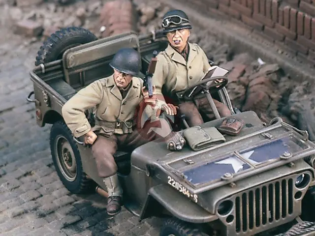 Масштаб 1/35 фигурка из смолы команда уиллес США no jeep|Наборы для сборки моделей| |