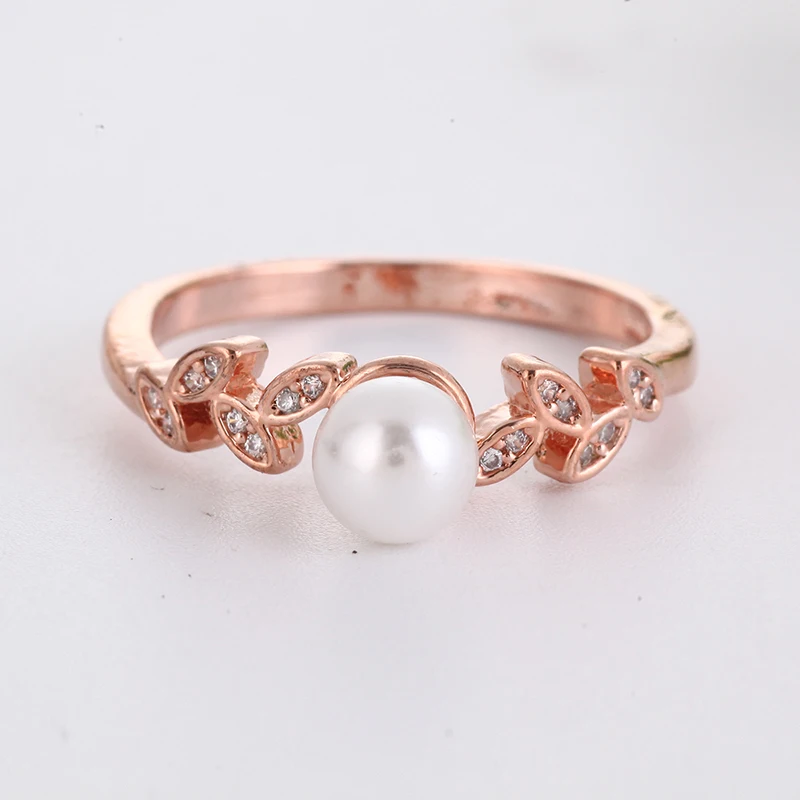 Rose Gold Moonstone Ring Twilight Wedding Party Rings for Women Jewelry Couple Love Ring Women Accessories Anillos B3D124